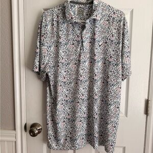 Callaway Men's Shaker Print Shirt - Pink, Blue, White